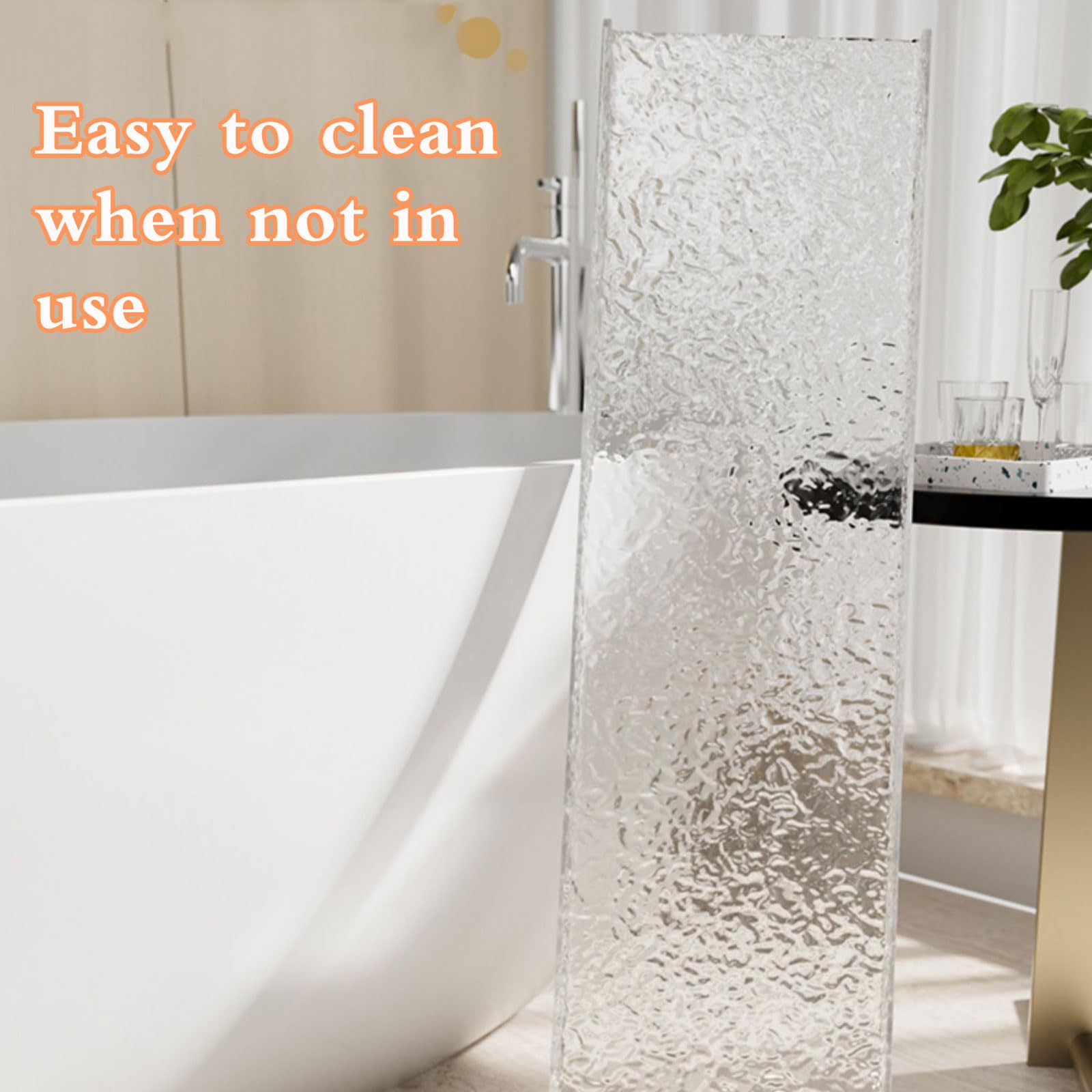 Bandeja de baño transparente impermeable – Estante de plástico para bañera, estante para velas, copas de vino, libros, teléfono, accesorios de bañera elegantes para relajarse