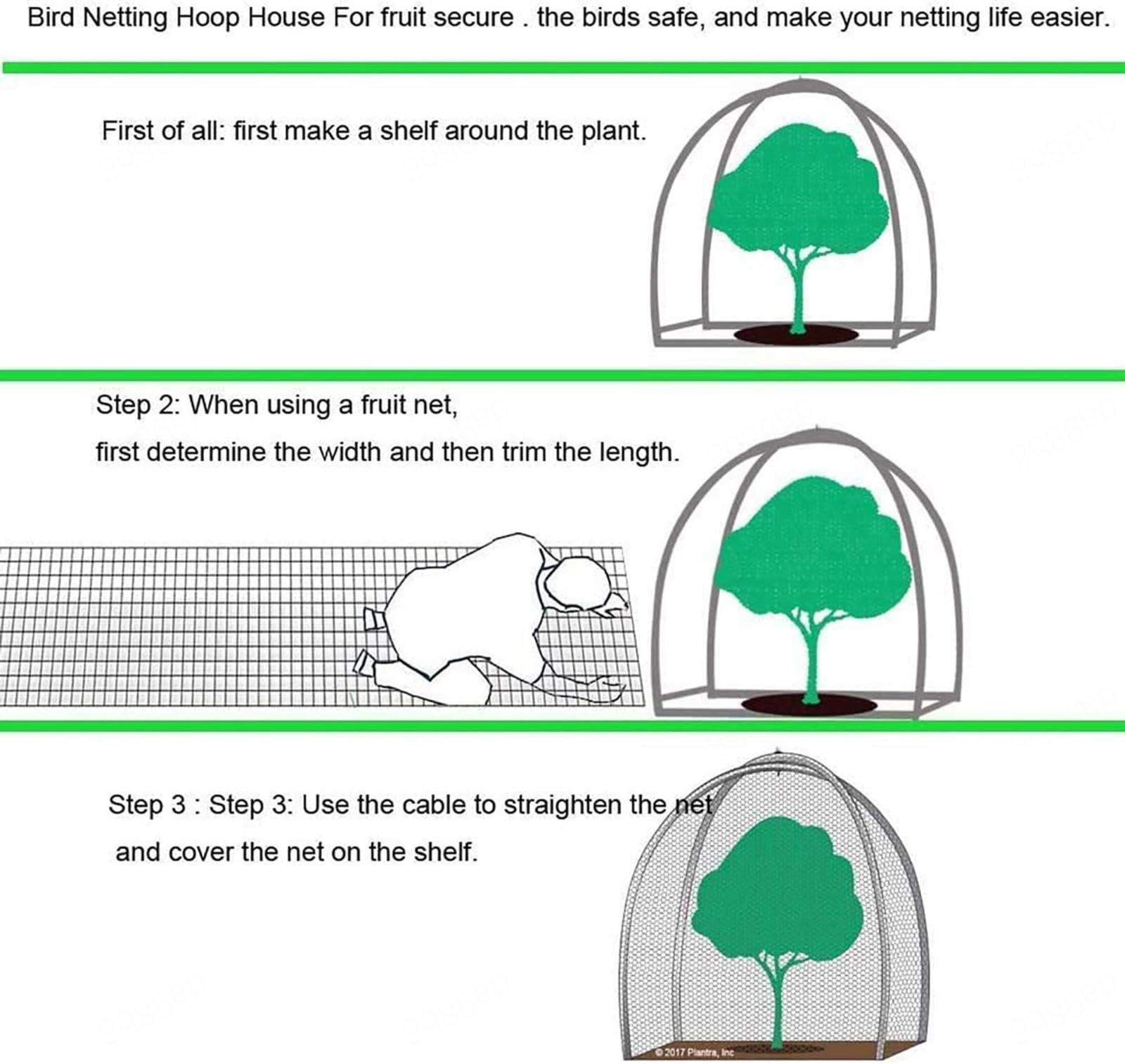 Filet Jardin Anti Oiseaux Filet de Protection Oiseaux Filet Robuste avec Mailles,10x15m