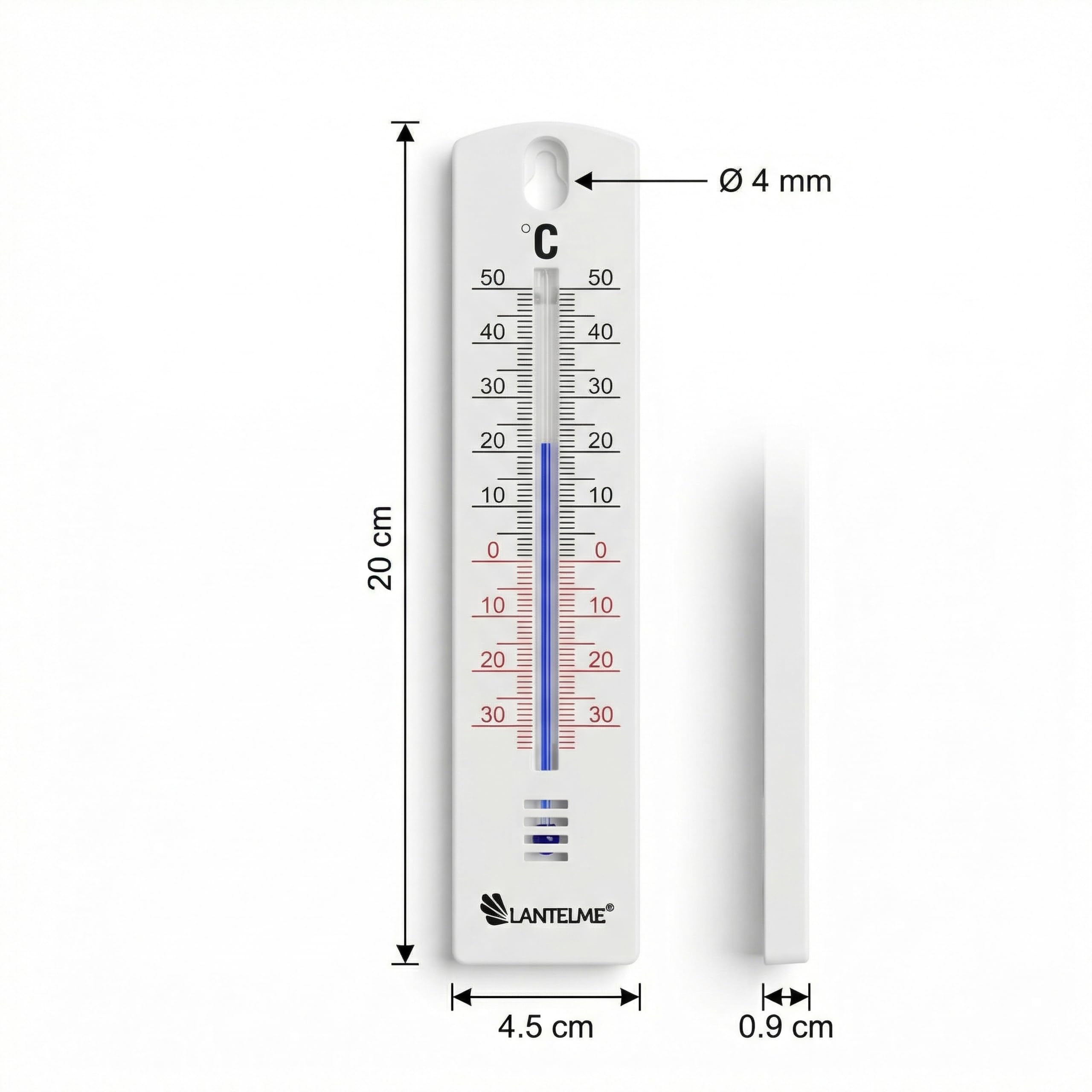 Lantelme Thermomètre analogique pour boissons chaudes et froides