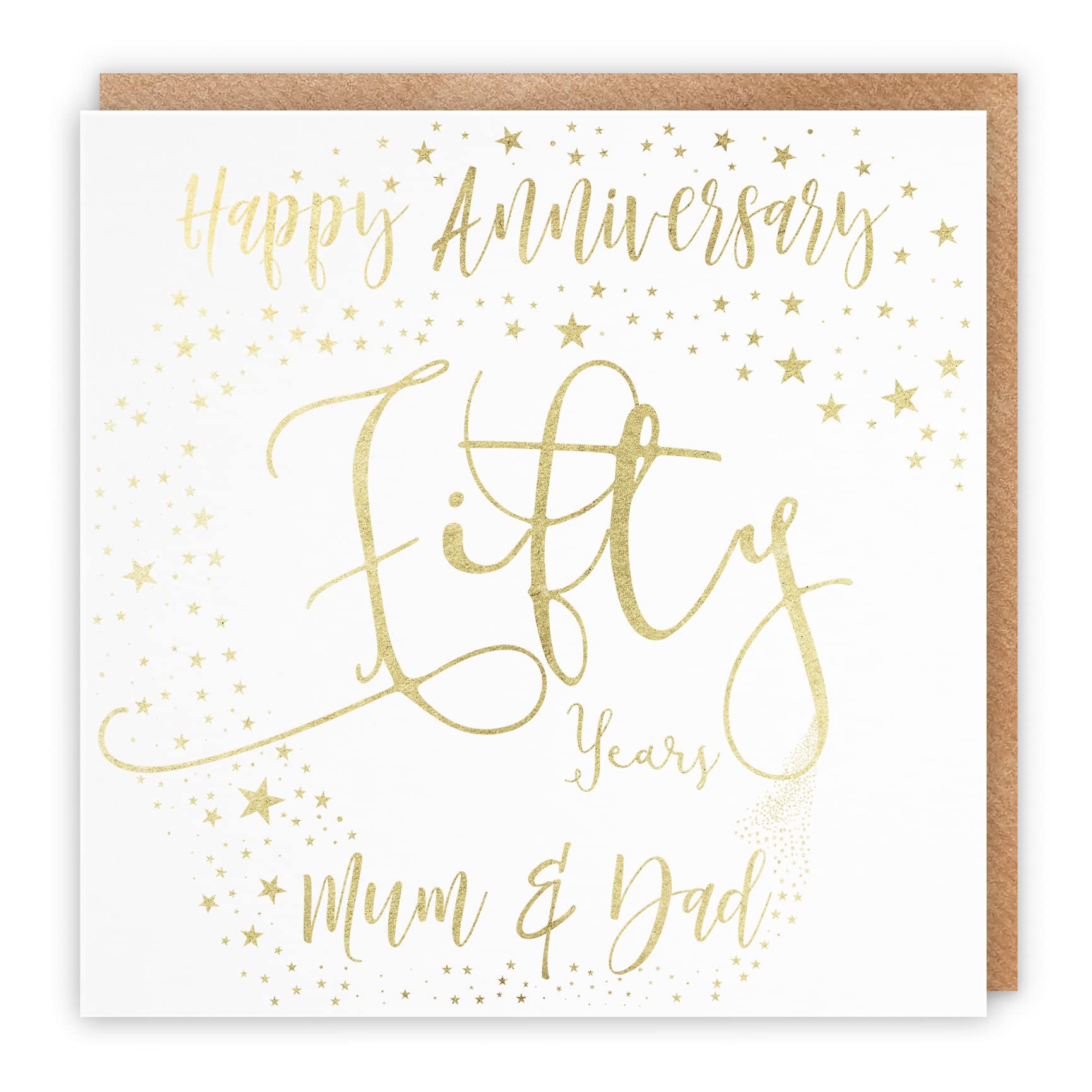 Hunts England - Carte De 50e Anniversaire Des Parents - 50 Ans