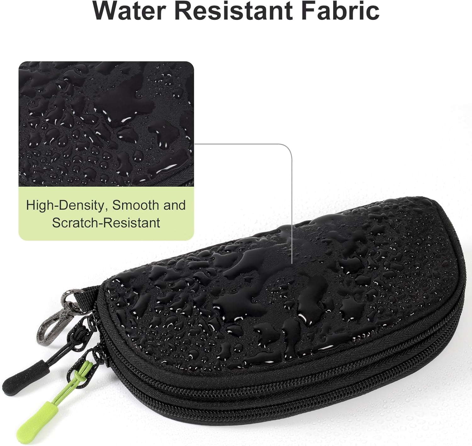 WOMACO Double Glasses Case, Soft Dual Eyeglass Sunglasses Case, Portable Travel Eyewear Pouch Holder with Zipper and Clip - Image 7