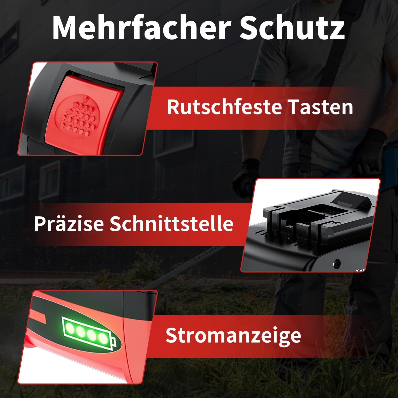 6X 18V 8000mAh Ersatzakku für Bosch 18V akku BAT618 GBA