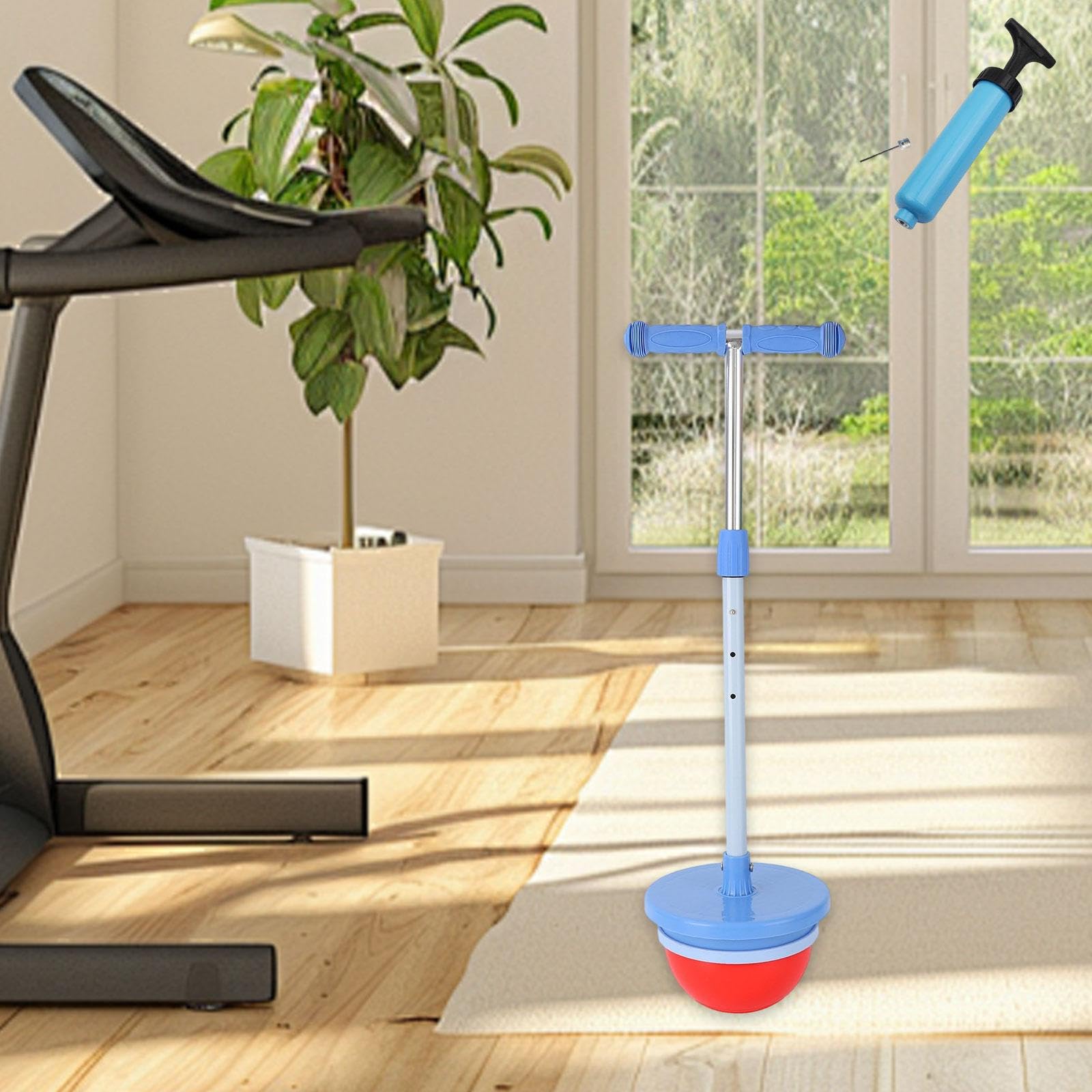 Pogo Ball, Hüpfball, Sprungbrett, Fitnessspielzeug, Robustes PP Und Eisen, Sprungstab mit Strukturierter Unterseite, Geeignet für Jungen Und Mädchen