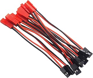 10Pack ShareGoo 10CM 20AWG JST Female Plug to JR Male Servo Receiver Connector Adapter Cable for RC Car FPV Boat Lipo Battery RC Car Led Lights Cooling Fans