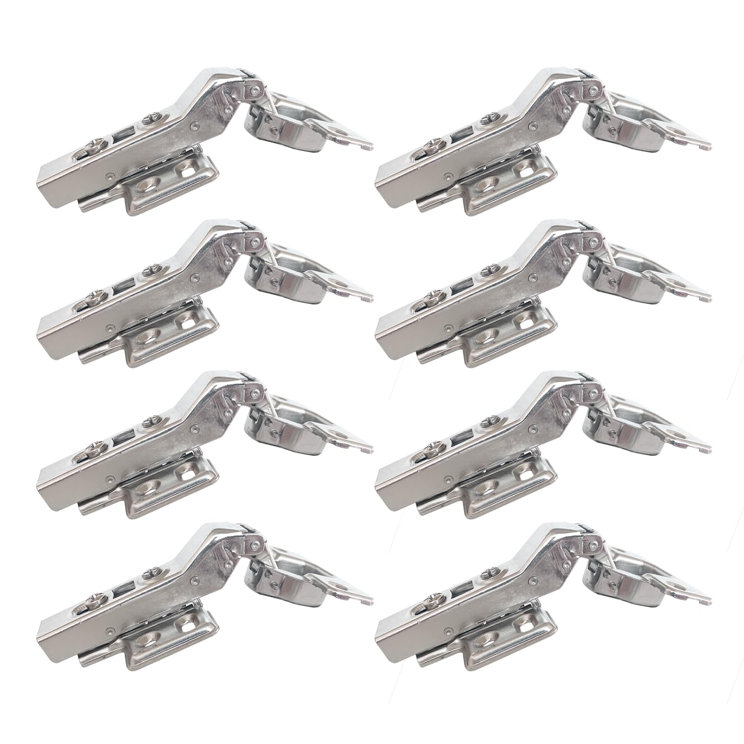 Likerainy Nickel-Plated 30 Degree Hinge 35Mm With Hydraulic Damper For Special Corner Door Soft Closing Hinges For Cabinet Cupboard Wardrobe Folding Angular Doors Pack Of 8