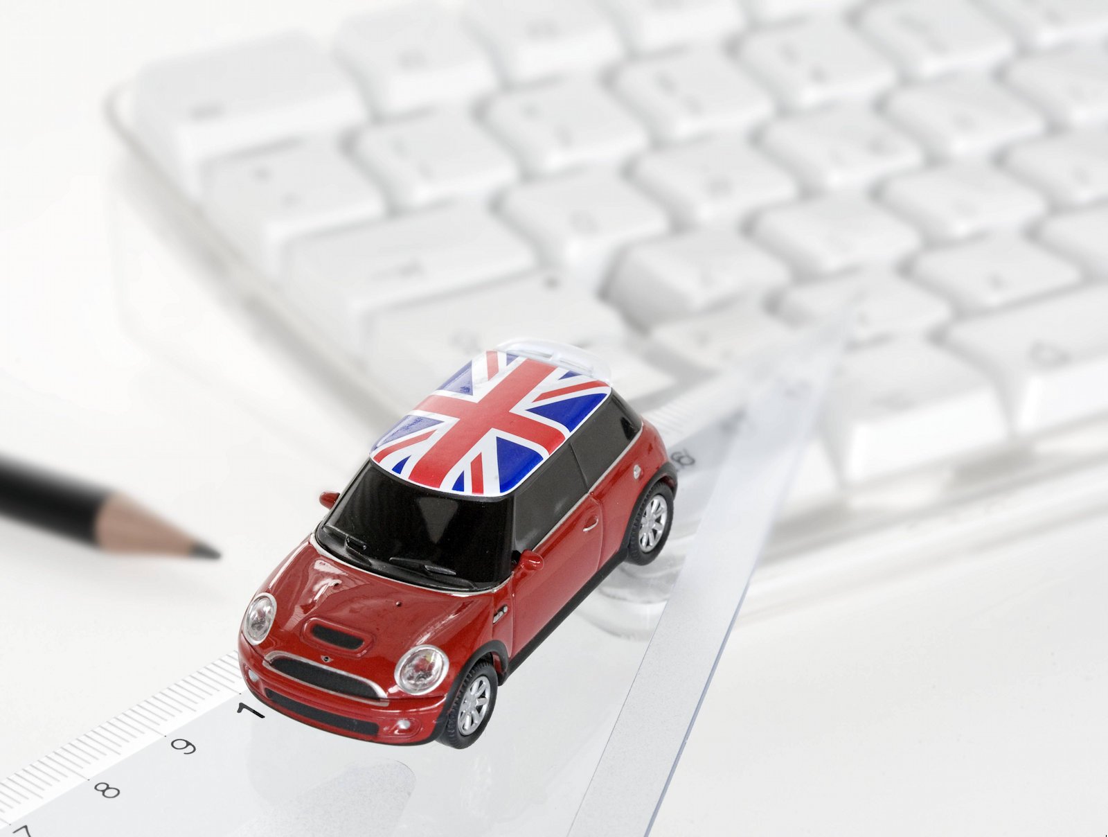 AutoDrive, USB 2 Flash Drive, Mini Cooper, 32 GB, Rojo