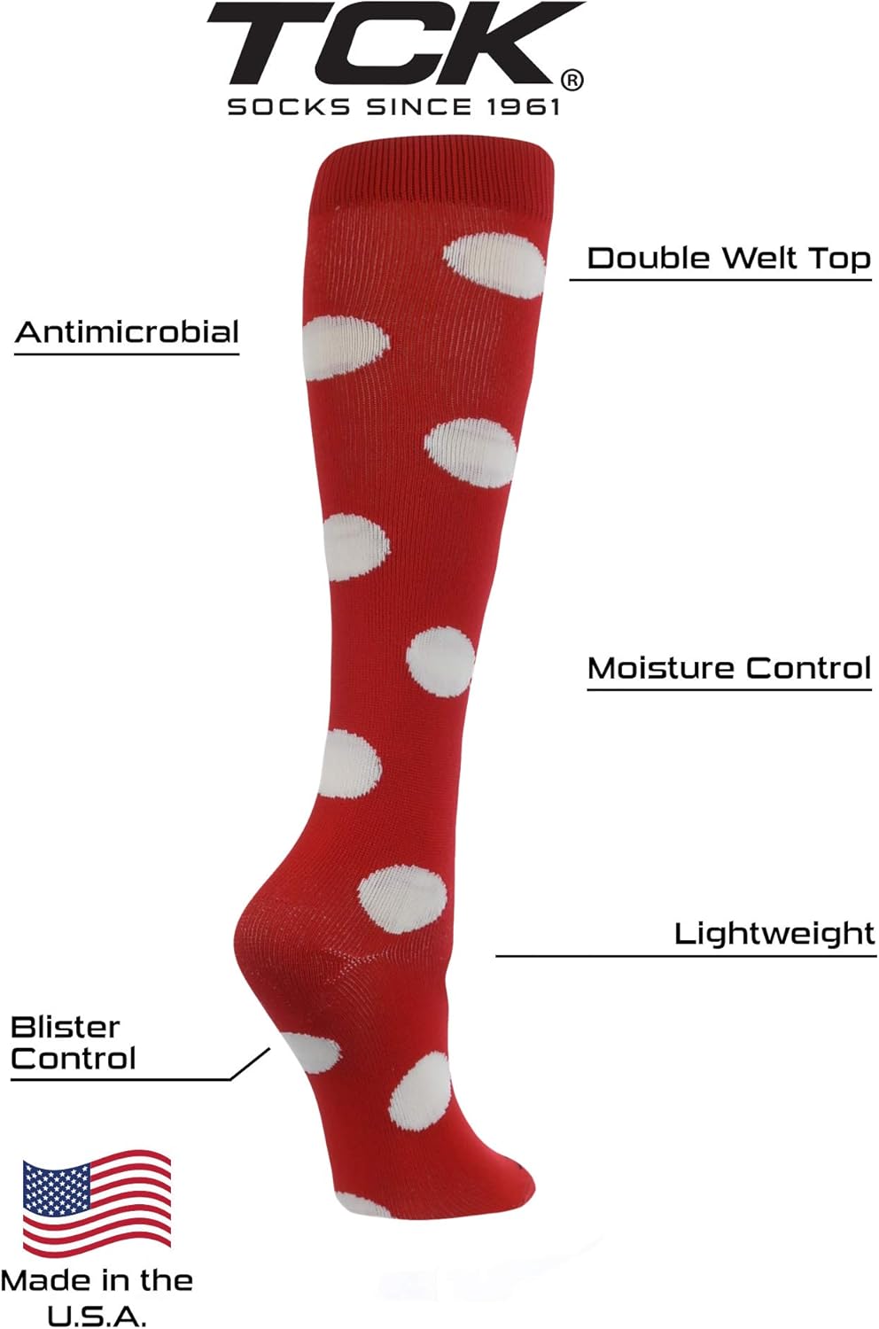 Krazisox Polka Dot Over The Calf Socks - Image 2