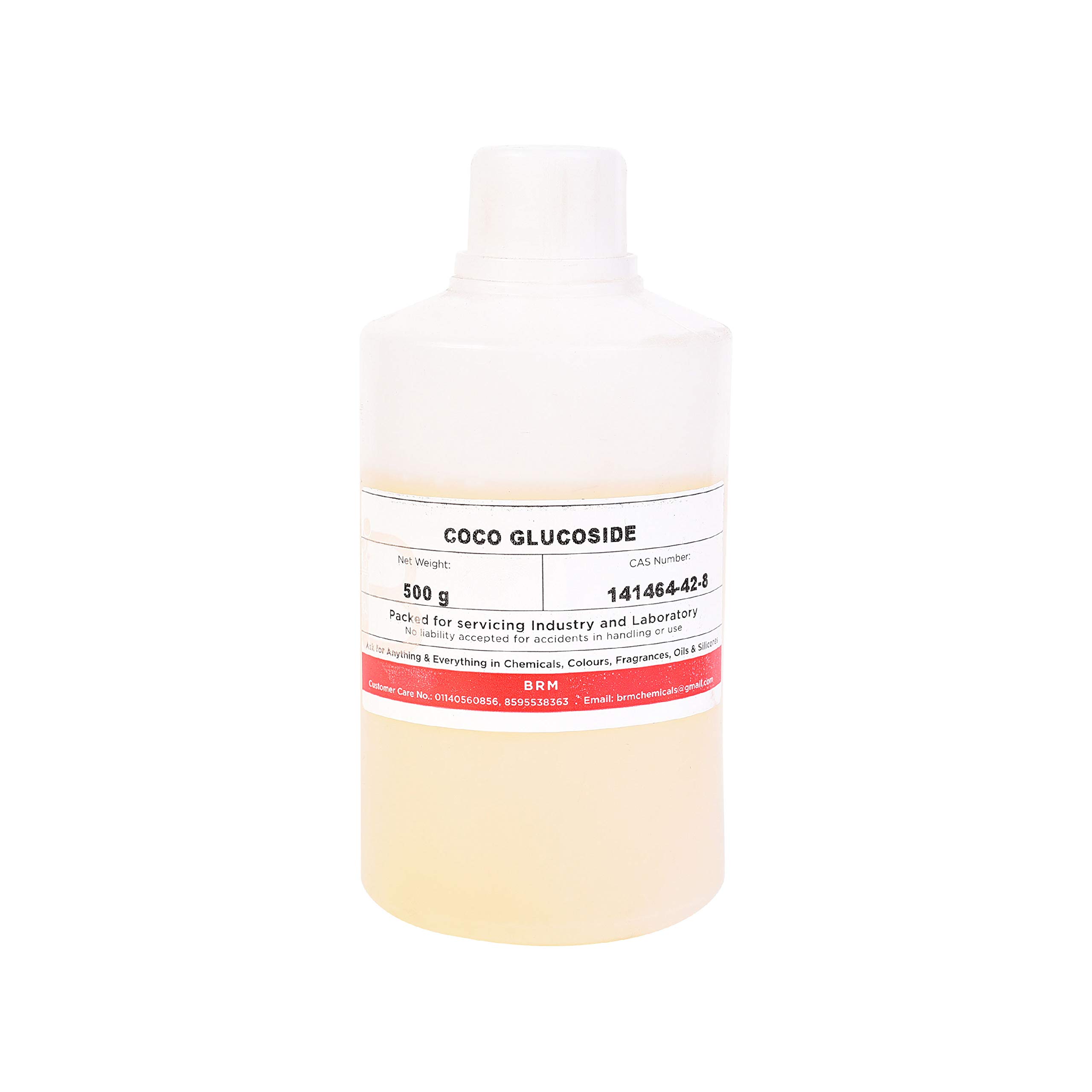 BRM ChemicalsCoco Glucoside Surfactant - 500 Grams - For Formulations and DIY Skin Care - For Shower Gels, Body Soap, Shampoos, Face Cleansers