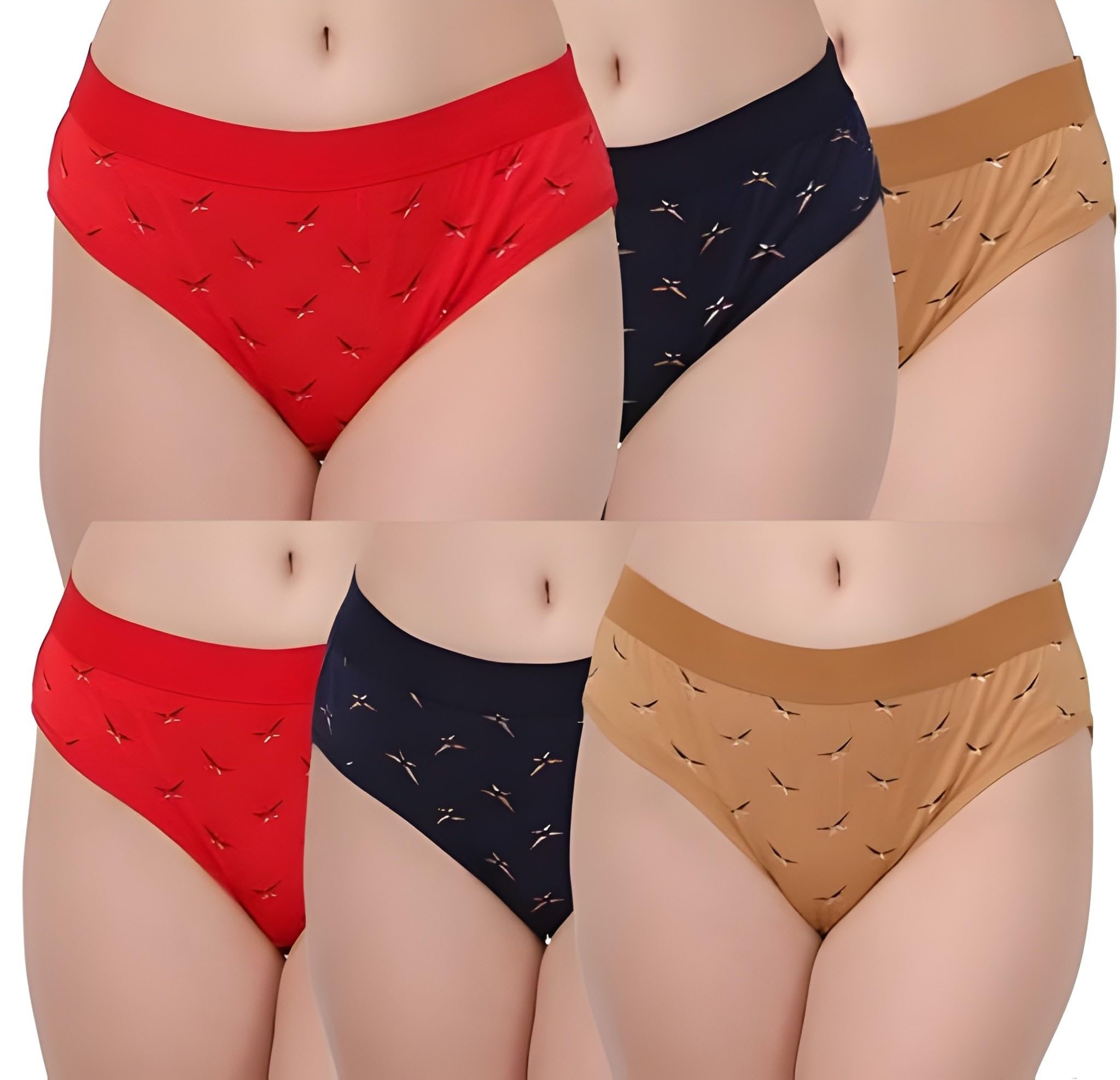 bs bhumika Women's/Girl Cotton Bikini Panty for Women Combo Pack of 6 Pics-picture-31