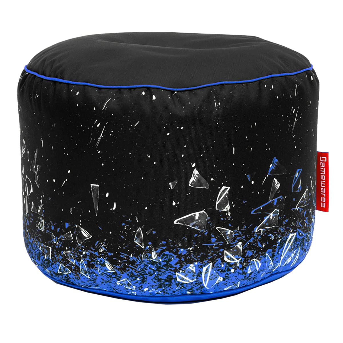 Gamewarez Arctic X-Ray Sitzsack Bundle – Gaming-Sitzsack mit passenden Hocker im Set, ideal für PS4 / PS5, Nintendo Switch und Xbox Spieler, Made in Germany, schwarz-blau
