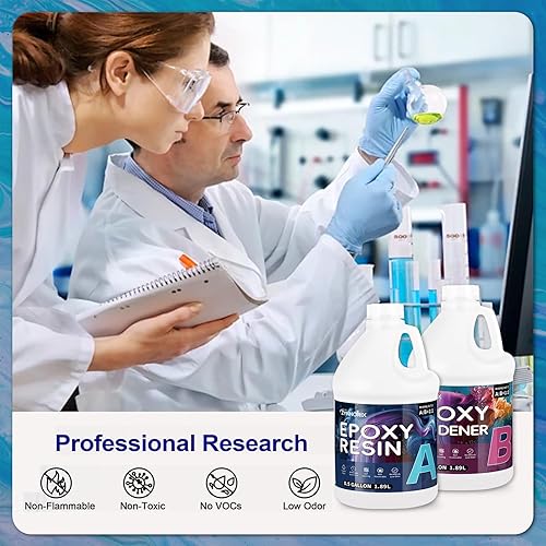 Miniatura 3 de ZYNNORIX - Kit de resina epoxi transparente, fuerte, duradero, no amarillea, sin burbujas, autonivelante, para bricolaje, joyas, mesa, moldes,