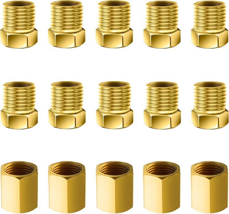 Kit de Conexões para Linha de Freio Figpade 1/4" com Rosca 7/16-24 – 5 Uniões e 10 Porcas