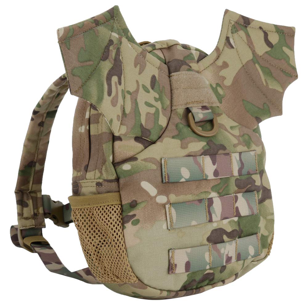 Mochila táctica Militar para niños, niñas, niños, alas de murciélago, pequeña Bolsa de Diablo para Airsoft Paintball, Viajes, Senderismo, Acampada, Halloween