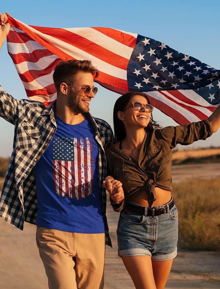 Tstars Distressed American Flag Shirt for Men | Patriotic USA 'Merica Tee - 4th of July & Memorial Day Gift Idea - Image 4