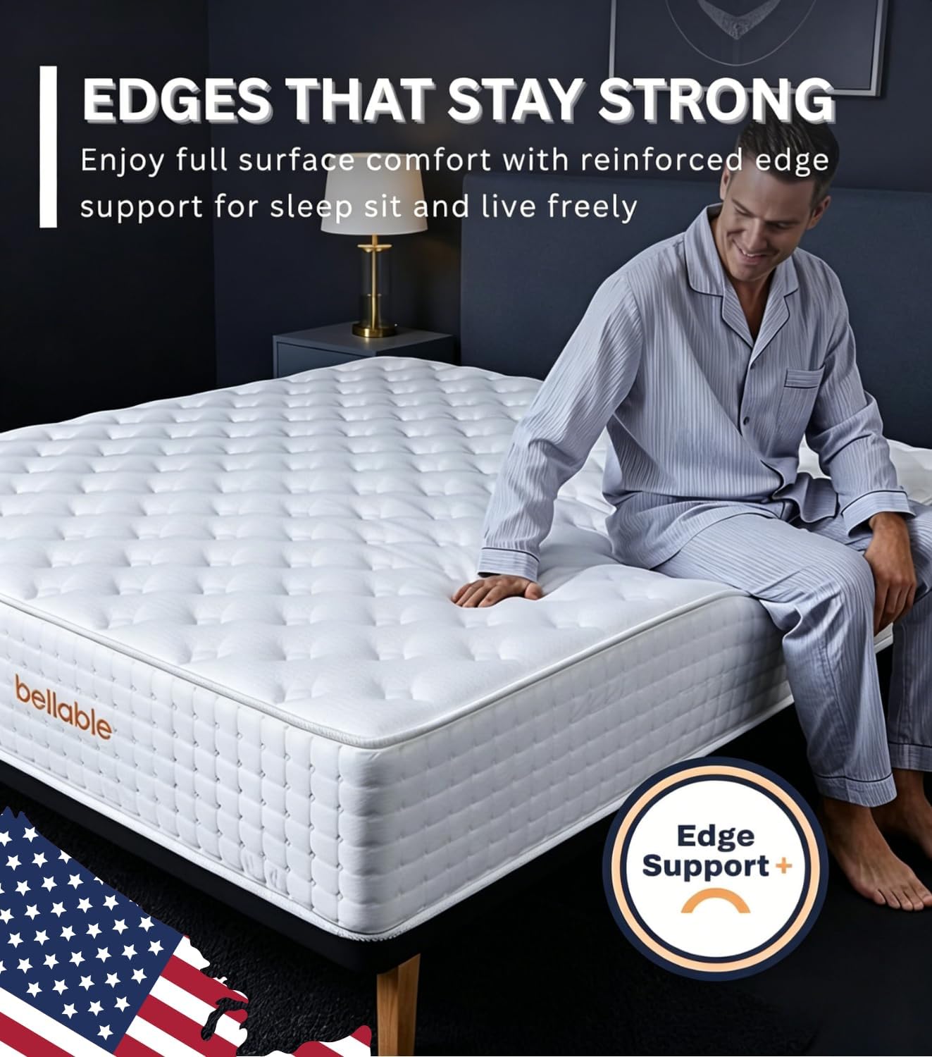 Queen Mattress, 14 Inch Medium Firm Hybrid Queen Mattress Cooling Gel Memory Foam Individually Wrapped Pocket Coils, Excellent Edge Support, Zone Support for Back Neck Pain Relief, Fiberglass-Free