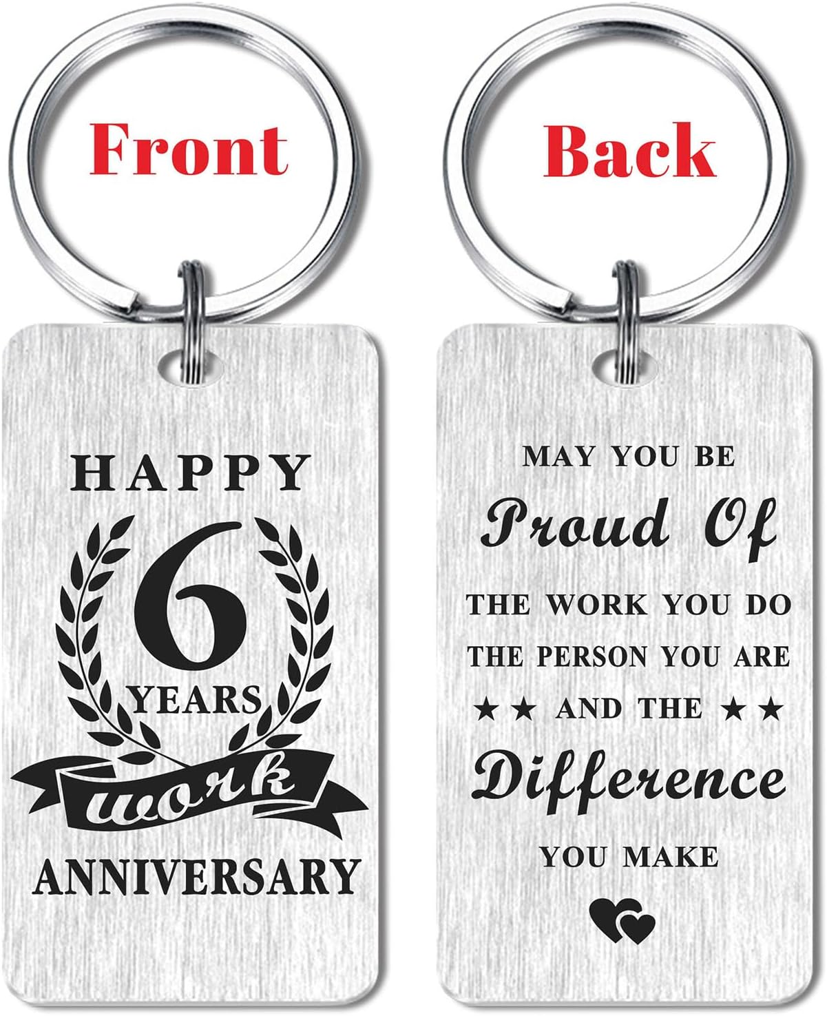 Gezxin Work Anniversary Decorations- Employee Work Anniversary Keychain Gifts- Job Anniversary Keychain - Image 4