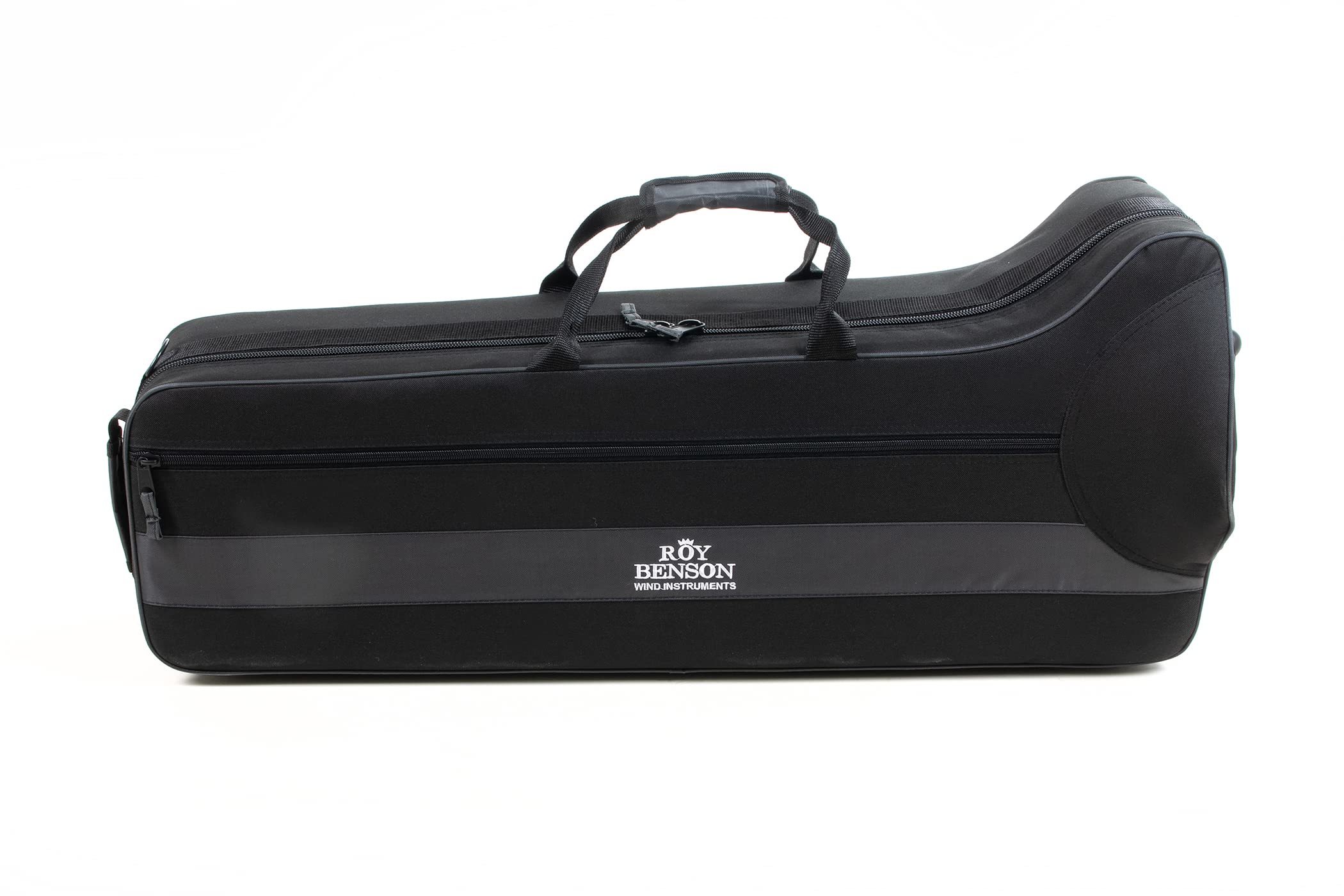 Roy Benson Bb valve trombone VT-227 (campana in ottone Premium da 8", tubo principale e archetto in alpacca, 3 valvole in acciaio inox, strumento di punta per musicisti professionisti)