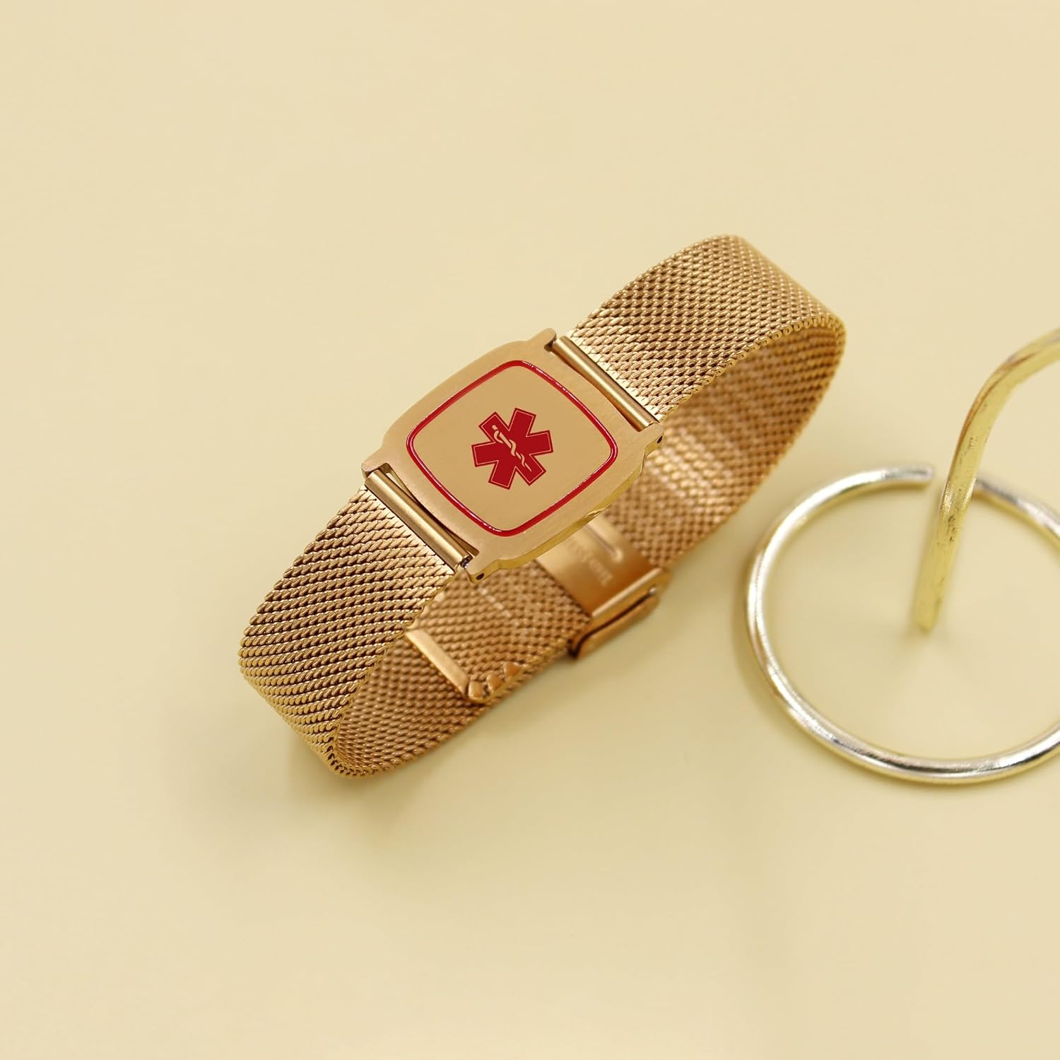 Stainless Steel Unisex Medical Alert Bracelet – Durable, Lightweight, Waterproof, Hypoallergenic, Laser Engraved Custom ID Tag with QR Code, Suitable for Daily Wear and Outdoor Activities