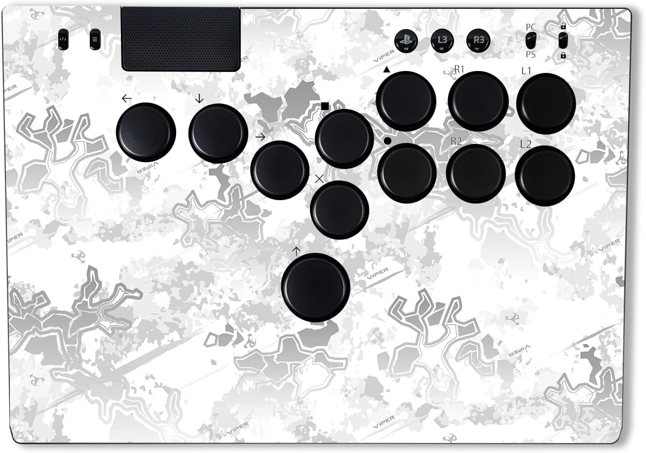 MightySkins Skin Compatible with Razer Kitsune - Viper Snow | Protective, Durable, and Unique Vinyl Decal wrap Cover | Easy to Apply & Change Styles | Made in The USA