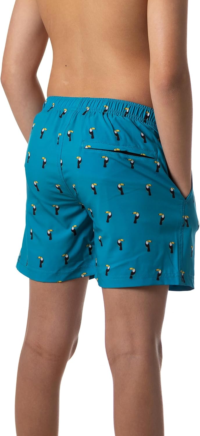 Third Wave Boys Swim Trunks with Compression Liner - Premium Kids Swim Shorts, Swim Suit, and Bathing Suit for Swimming