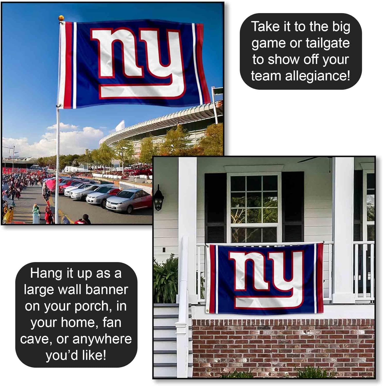 New York Giants NY Large 3x5 Flag - Image 4