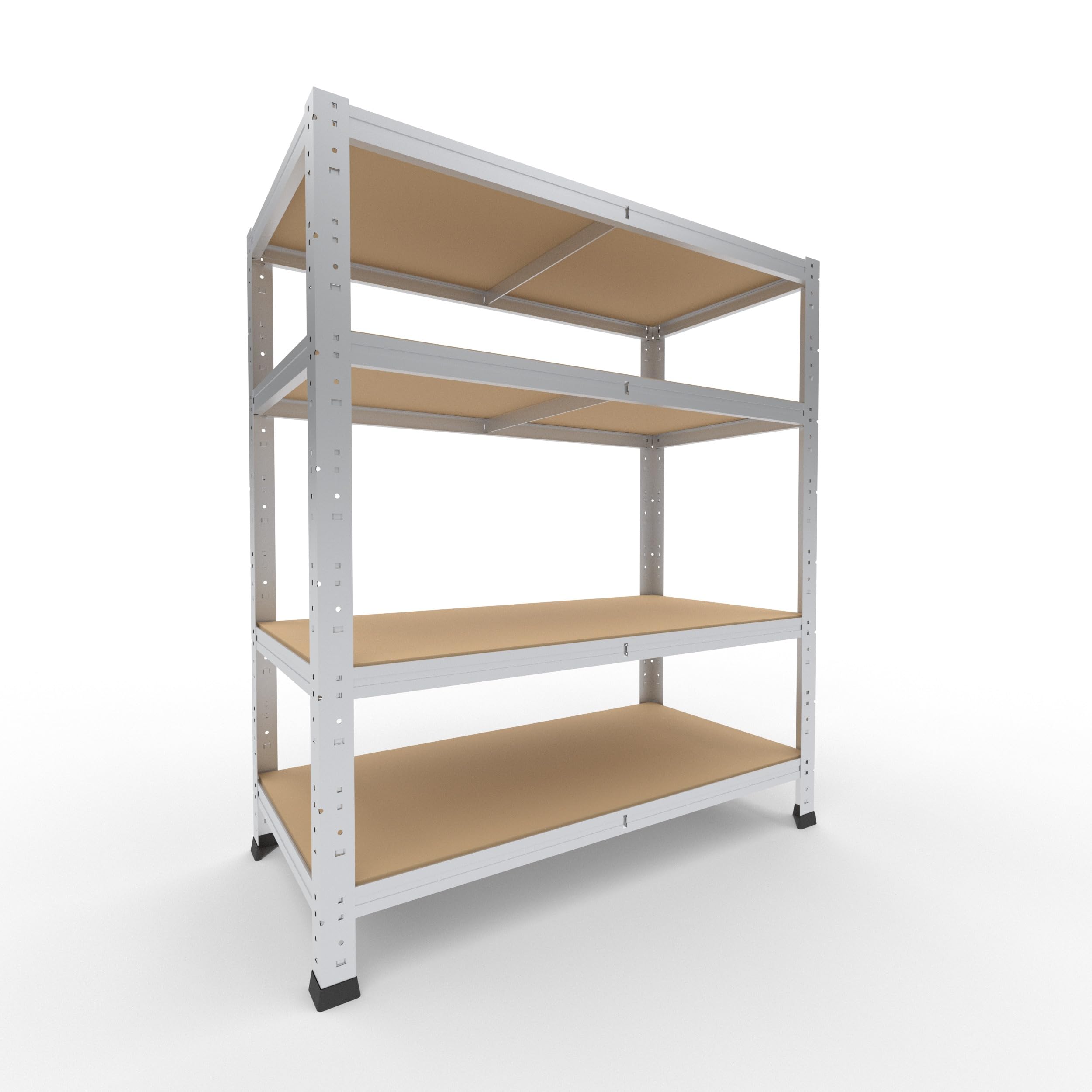 shelfplaza Home 100x90x45cm Schwerlastregal verzinkt mit 4 Böden x 175kg | Kellerregal · Lagerregal · Metallregal · Regale für Kellerraum · Steckregal · Abstellraum Regal