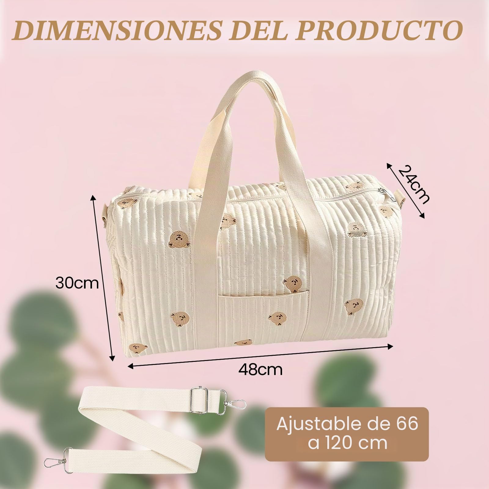 Bolsa Maternidad Hospital,Bolso Bebe Hospital Multifuncional,Bolsa de Pañales para Mamá de Gran Capacidad con Tirantes Ajustables para Maternidad y Cambio de Bebé