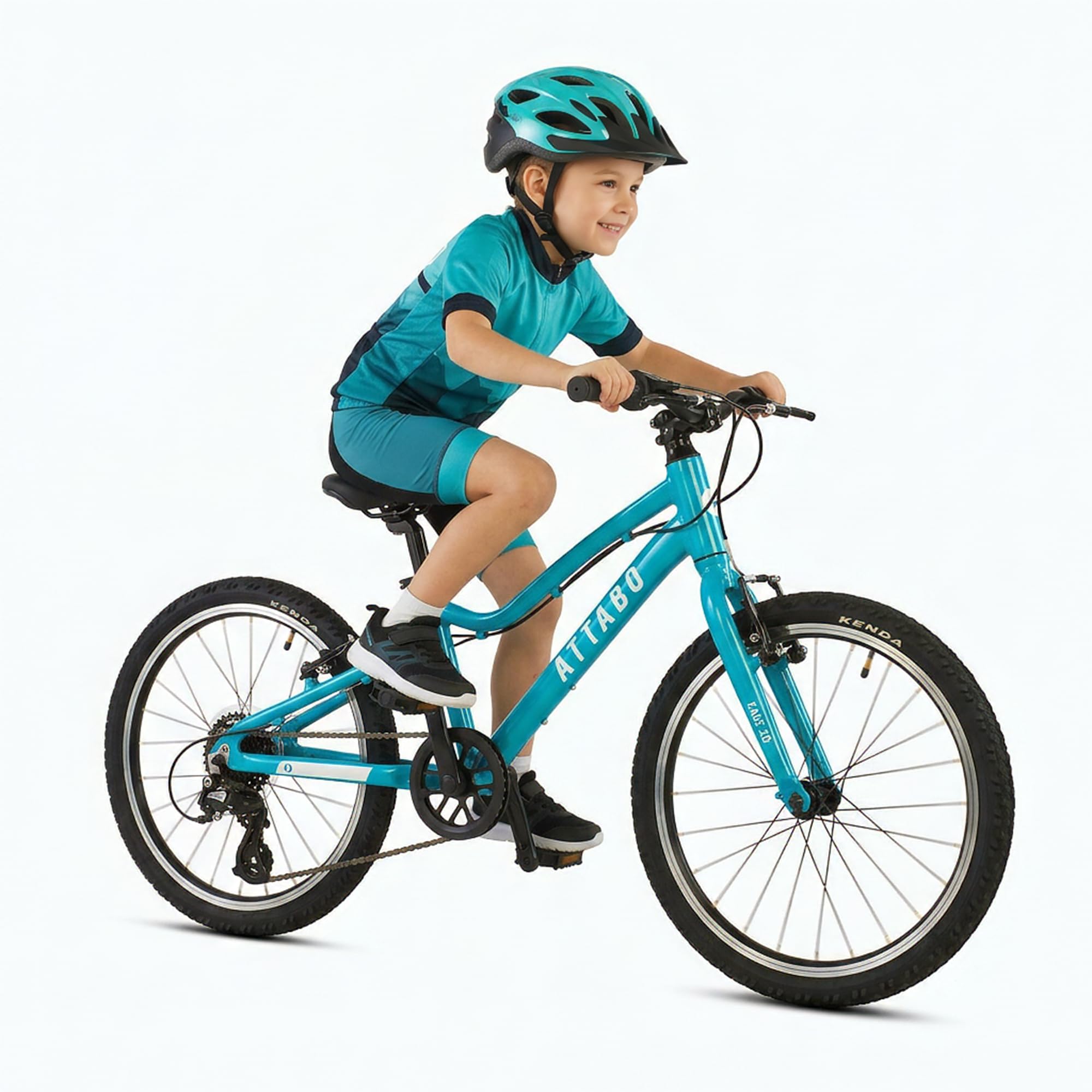ATTABO Bicicletta per Bambini EASE 20" Leggera Resistente Gradino Basso Manubrio BMX Ergonomico Deragliatore