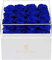 Vista 2 de Eterfield - Rosas conservadas que duran un año en caja Eterfield Rose de rosas auténticas, sin fragancia, regalo para su pareja