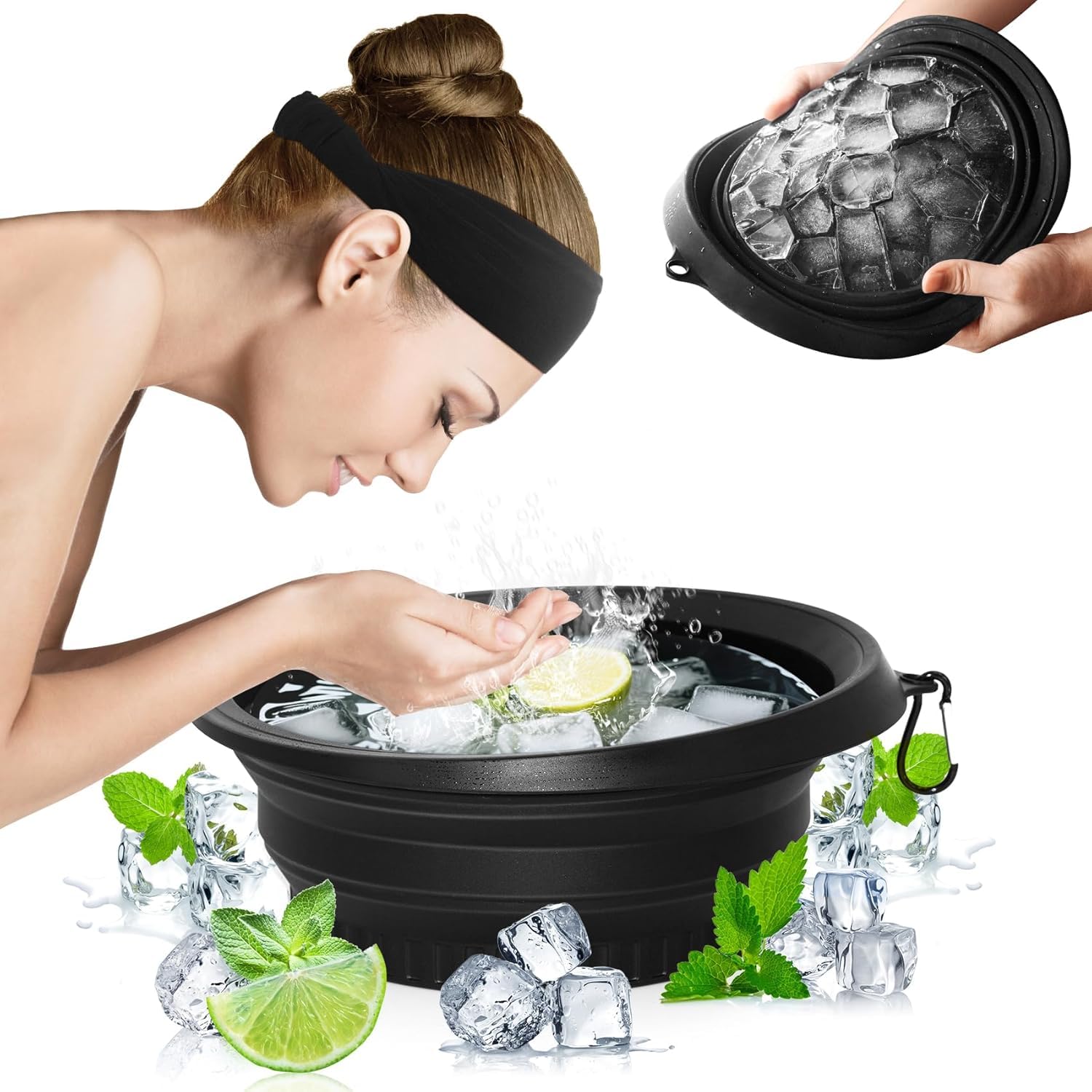 Ice Facial Bowl for Skin Care, Silicone Ice Face Bath Bowl, Reusable Ice Water Facial Therapy Tub, Face Icing Bowl for Pore Tightening, Puffiness Reduction & Skin Rejuvenation-picture-25