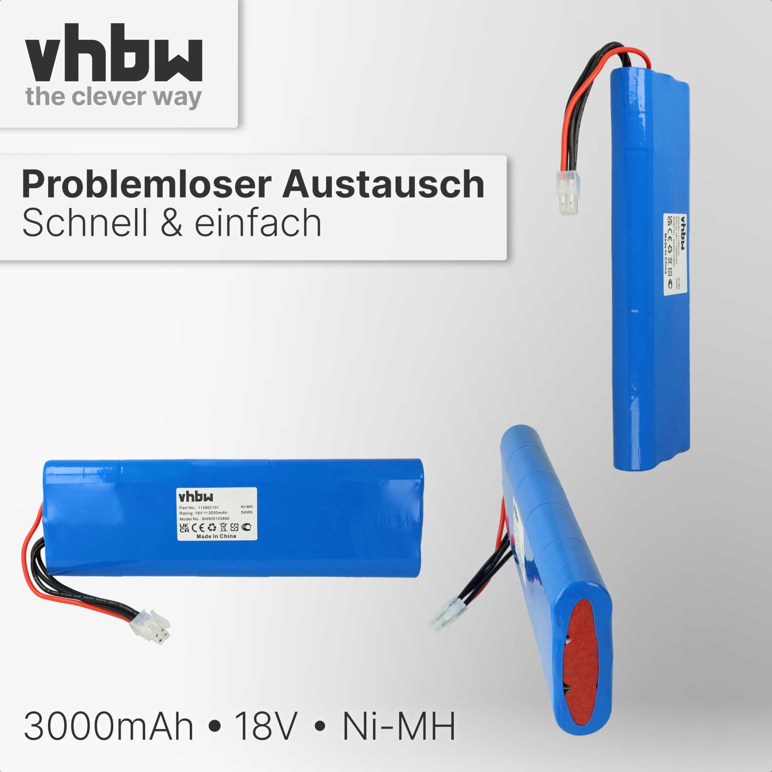 vhbw 1x batteria compatibile con Gardena Robotic R160 rasaerba 3000mAh 18V NiMH