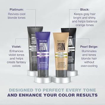 Salon In by Recamier | Black Color Intensifier Treatment | Hair Mask For Color-Treated Dark Hair | 8.45 fl oz / 250 ml