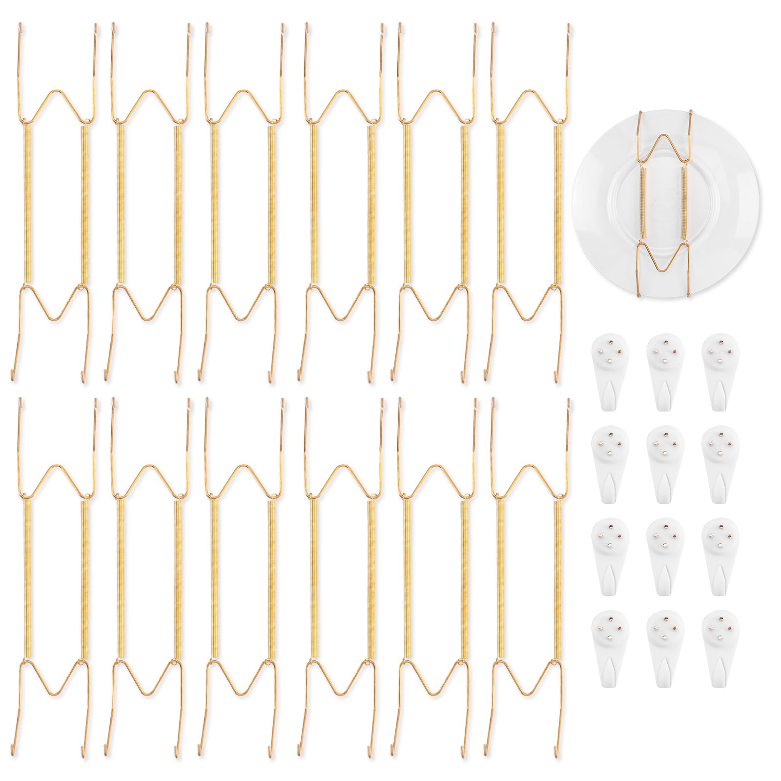 Bilillo 12 Pack Plate Hangers for the Wall, 12-16 inch Decorative Plate