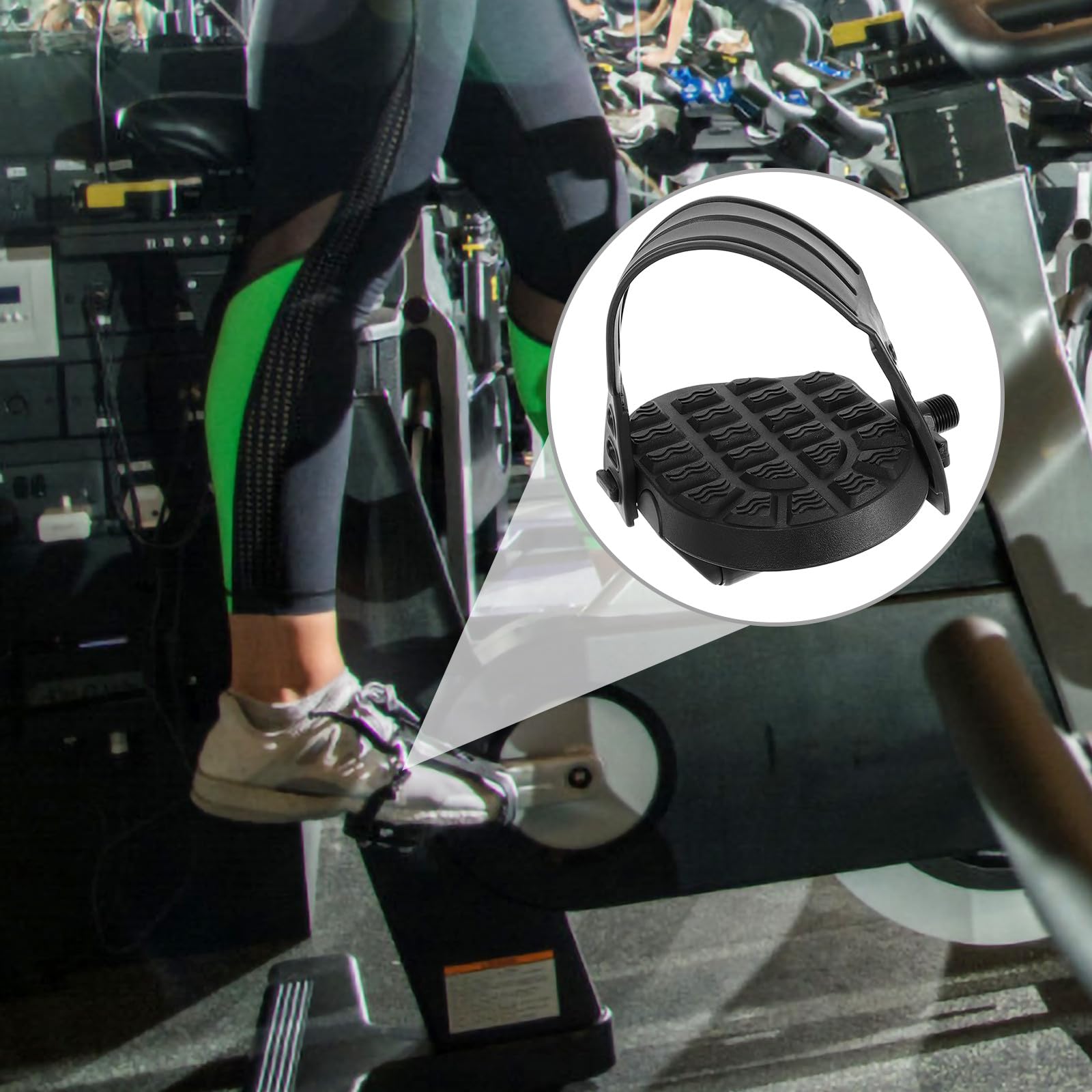 Pedal Bicicleta Estatica de Plástico Ligero Compatible con Bicicletas de Ciclismo Indoor, Incluye 2 Piezas para Reemplazo y Uso Cómodo