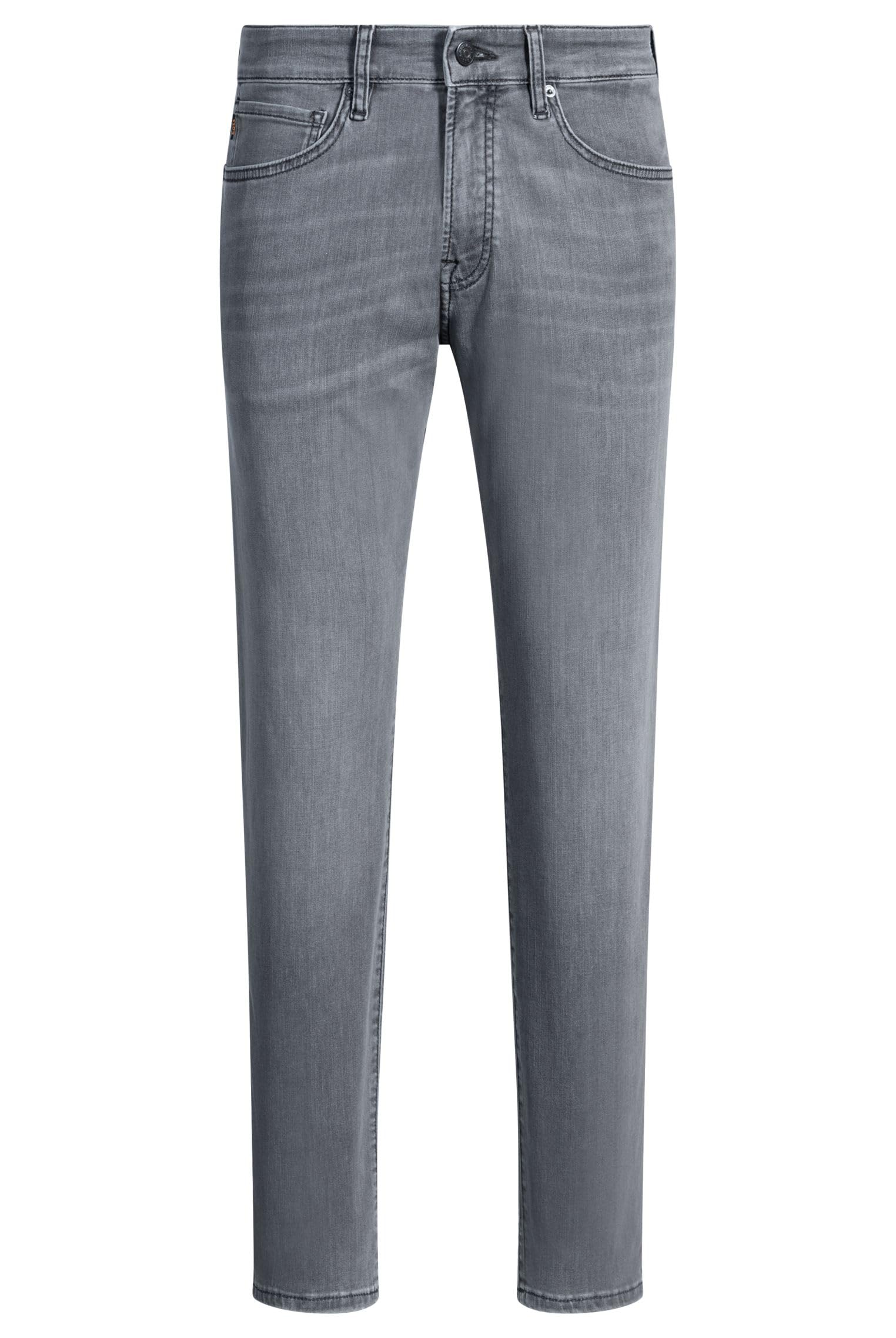 BOSS Herren RE.Maine BO Maine Regular-Fit Jeans aus grauem Soft-Motion-Denim