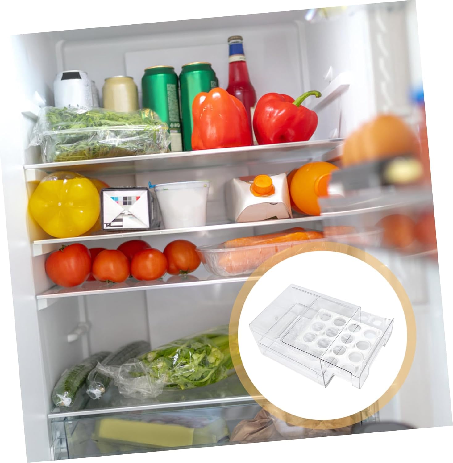 Fridge Tray Removable Tray Egg Holder for Refrigerator Organizers for Fridge Fruit Box