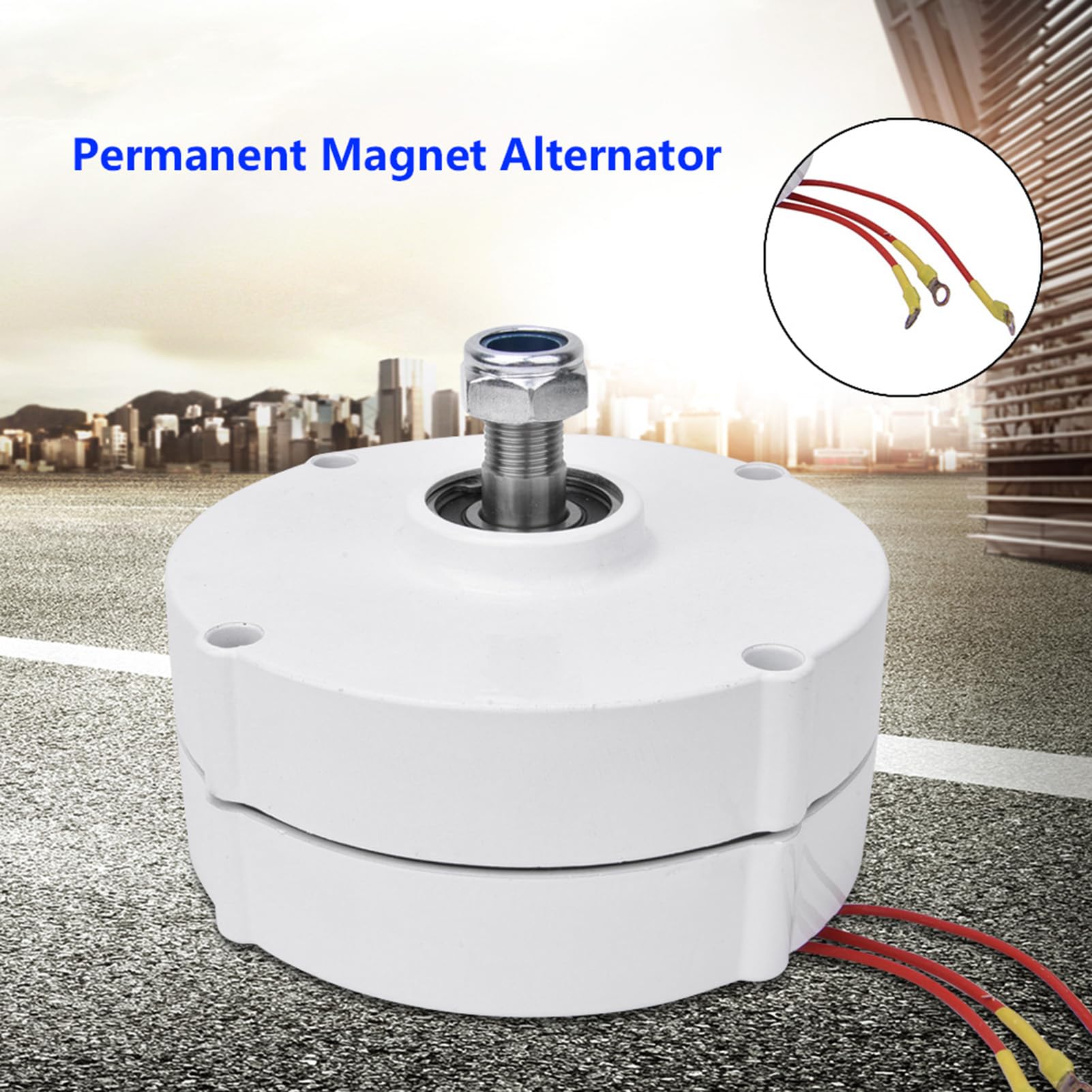 Fafeicy Generatore a Magneti Permanenti, Generatore di Energia Eolica NE-200 Ad Alta Efficienza per Uso Esterno, Alternatore Sincrono da 200 W 12 V (il motore) (il motore)