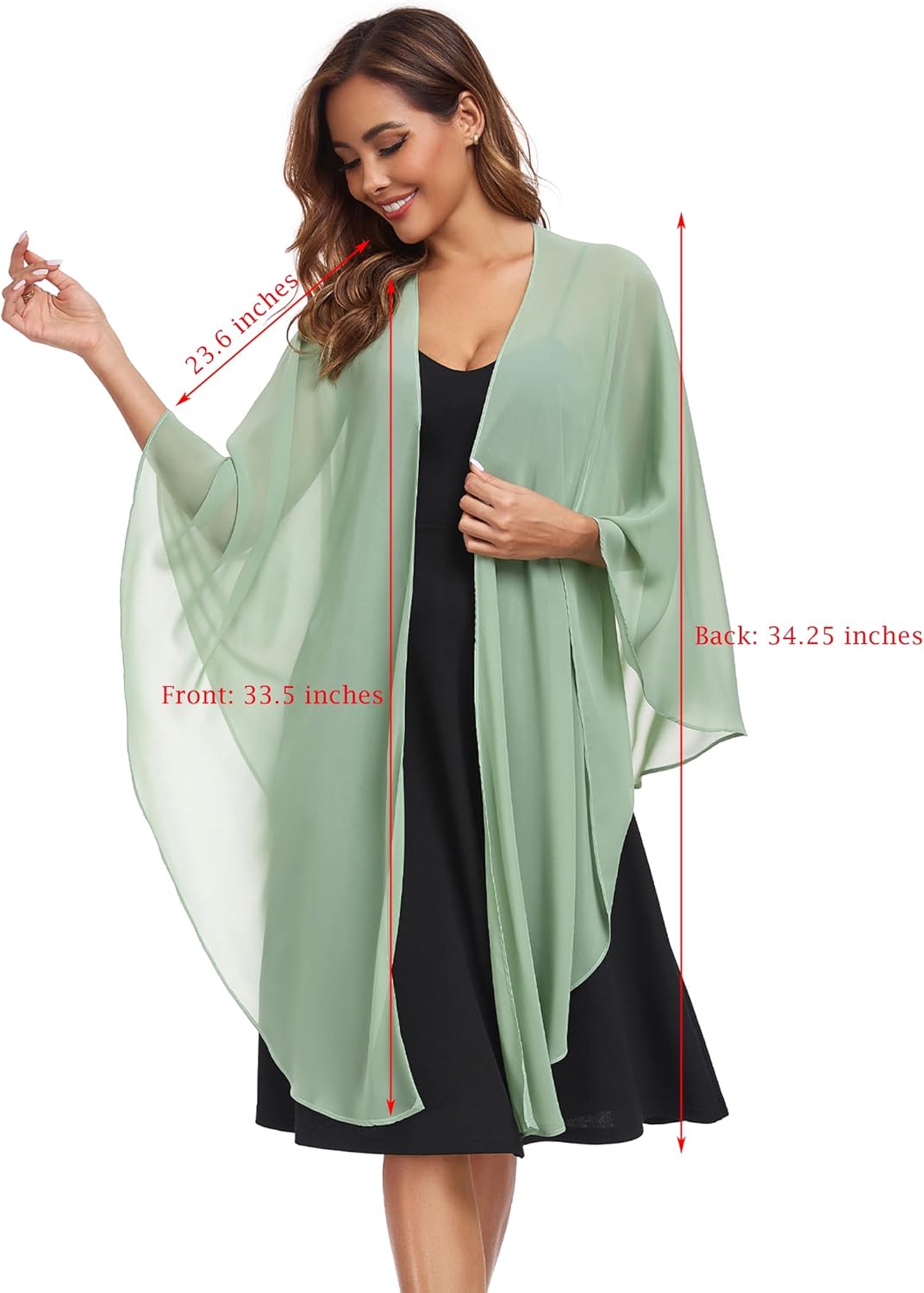 Shawls Wraps for Evening Wedding Party Chiffon Scarf Soft Bridal Wraps Wedding Guest Shawl Coverage - Image 4