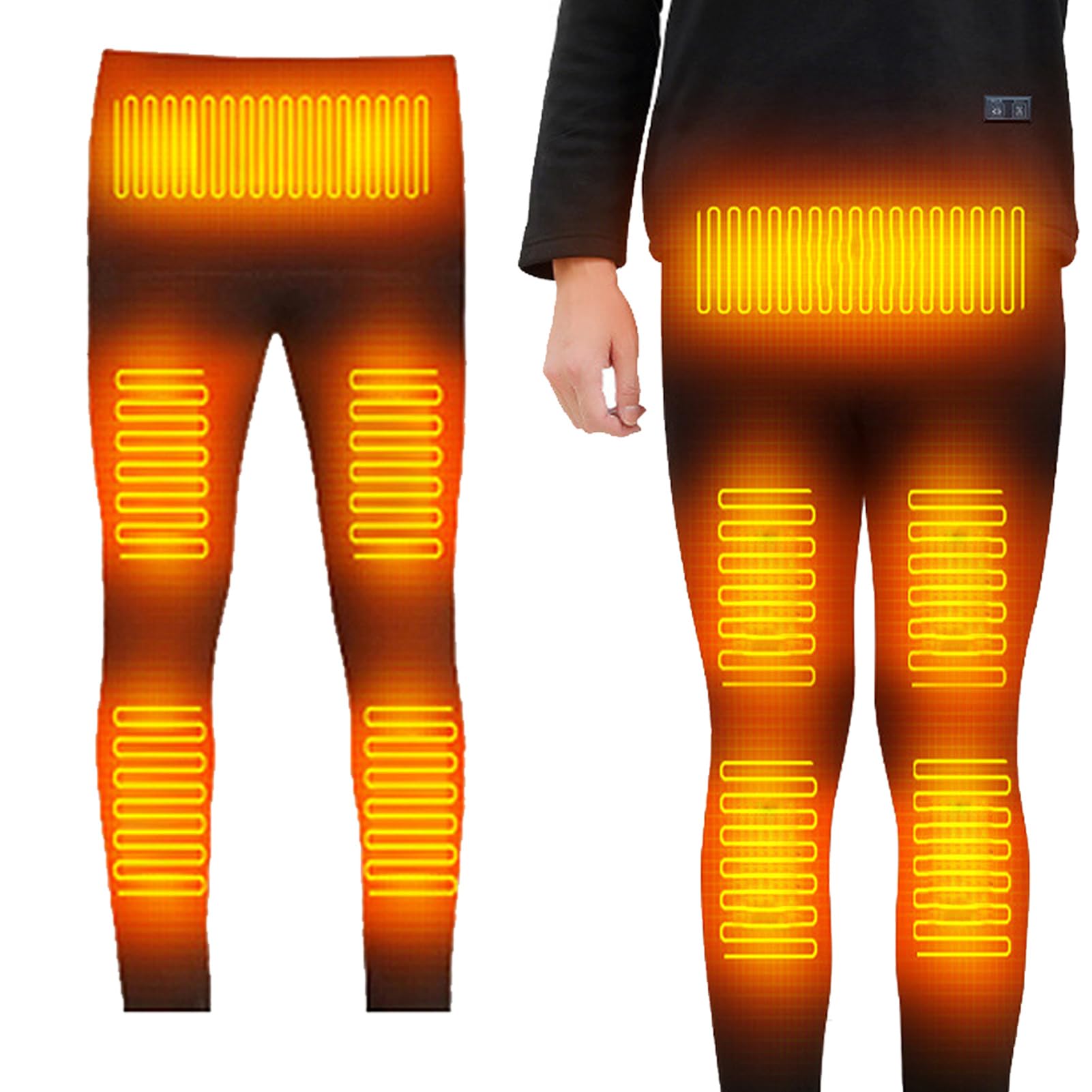 Hombres Mujeres Ropa Interior Térmica Calefactada, Lavable, Trabajo Al Aire Libre USB Ropa De Calefacción Eléctrica para Pesca, Acampar, Cazar