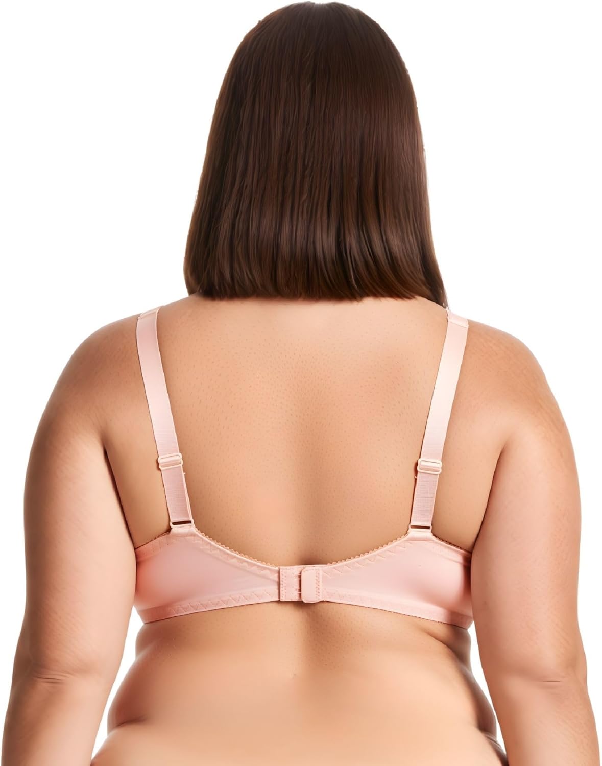 Curve Muse Women's Minimizer Unlined Underwire Bra with Lace Embroidery-2 Pack - Image 5