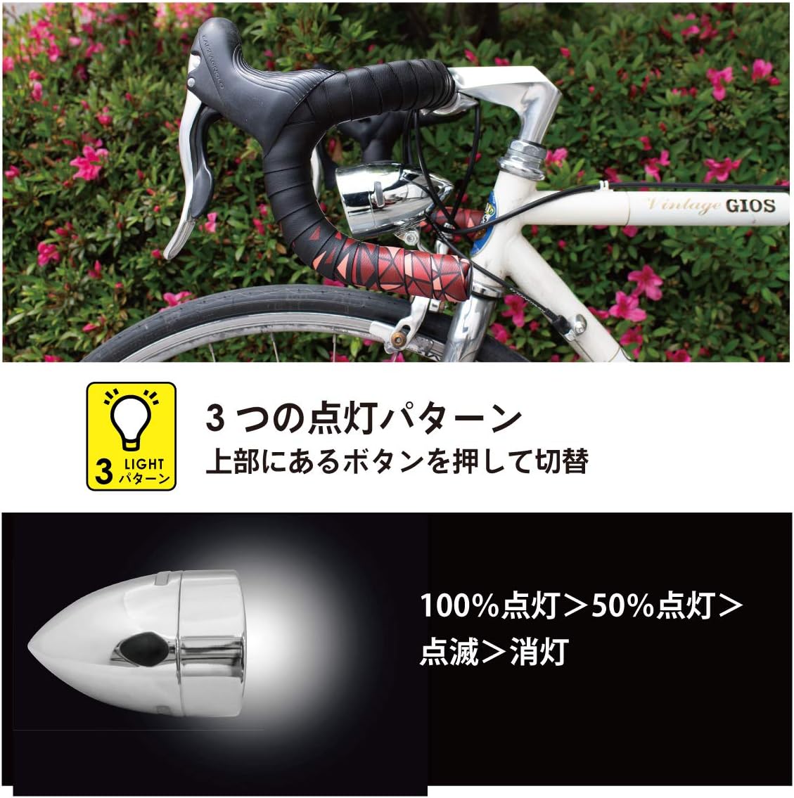 特売 【送料無料】GORIX ゴリックス フロントライト LED おしゃれ