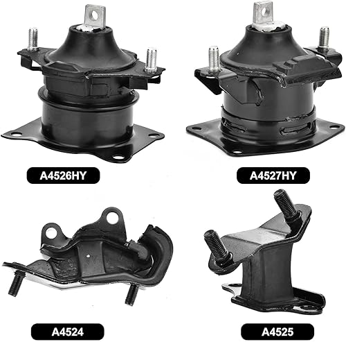 Miniatura 2 de Juego de 6 piezas de montaje de motor compatible con Honda Accord 3.0L 2003-2007 Transmisión automática Motor Mount Reemplazo A4526HY A4527HY A4524
