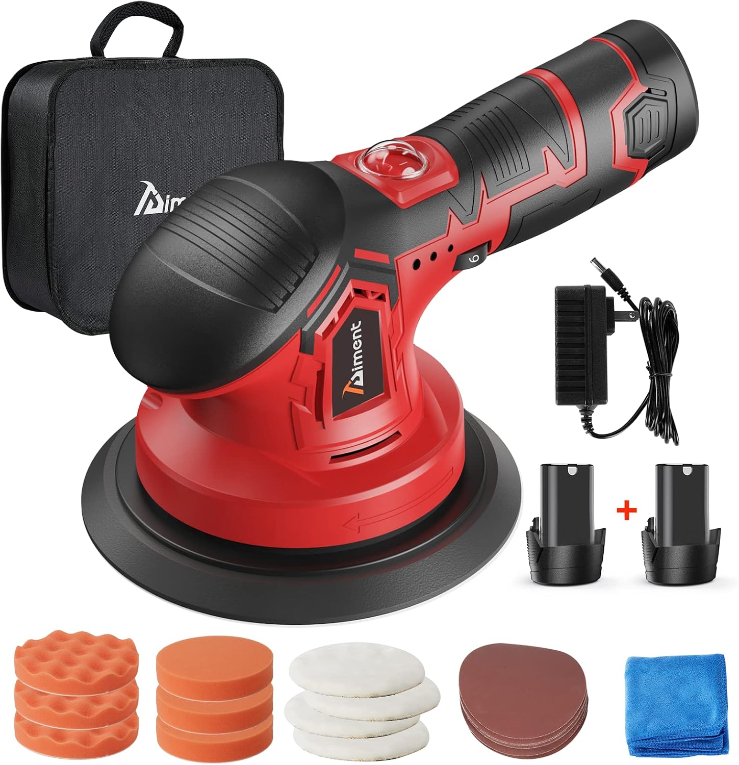 Cordless Car Buffer Polisher with 2pcs 12V Rechargeable