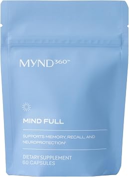 Nu Skin MYND360 Mind Full | 60 Softgels | Supports Memory with Vitamin E, Astaxanthin, and Grape Extract | Powerful Antioxidants & Brain Support Supplement for Memory Recall