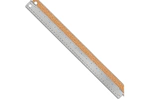 18-Inch Metal Ruler with Slip-Resistant Cork Backing