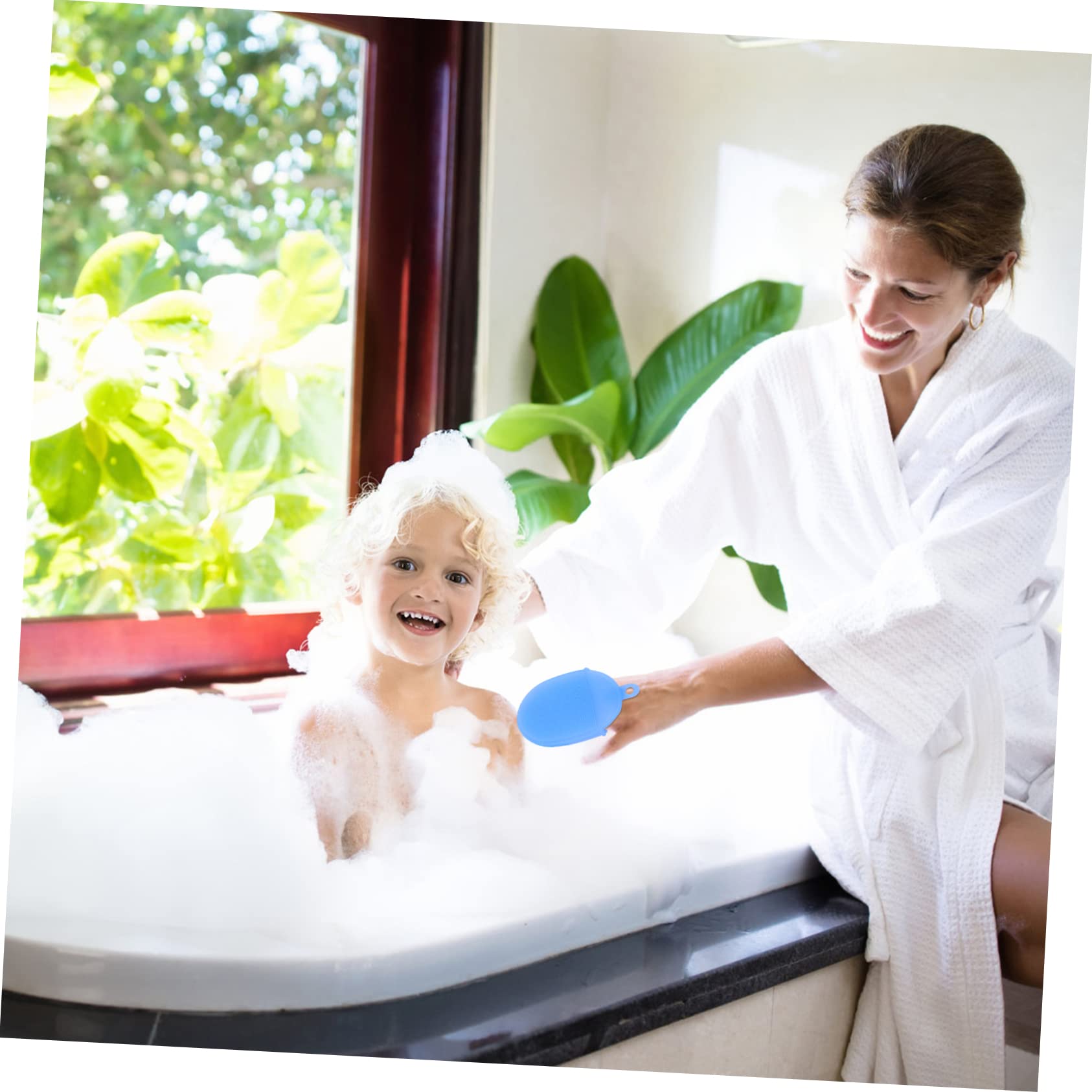 Angoily 2piezas Cepillo de Baño de Silicona Depurador Corporal para Exfoliar y Masajear Cepillo de Limpieza para Lavar el Cabello la Ducha