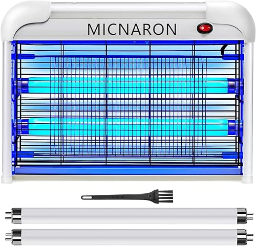 Exterminador eléctrico de insectos para interiores, 2800 V potente asesino de insectos voladores con atracción de luz azul de 20 W, máquina de