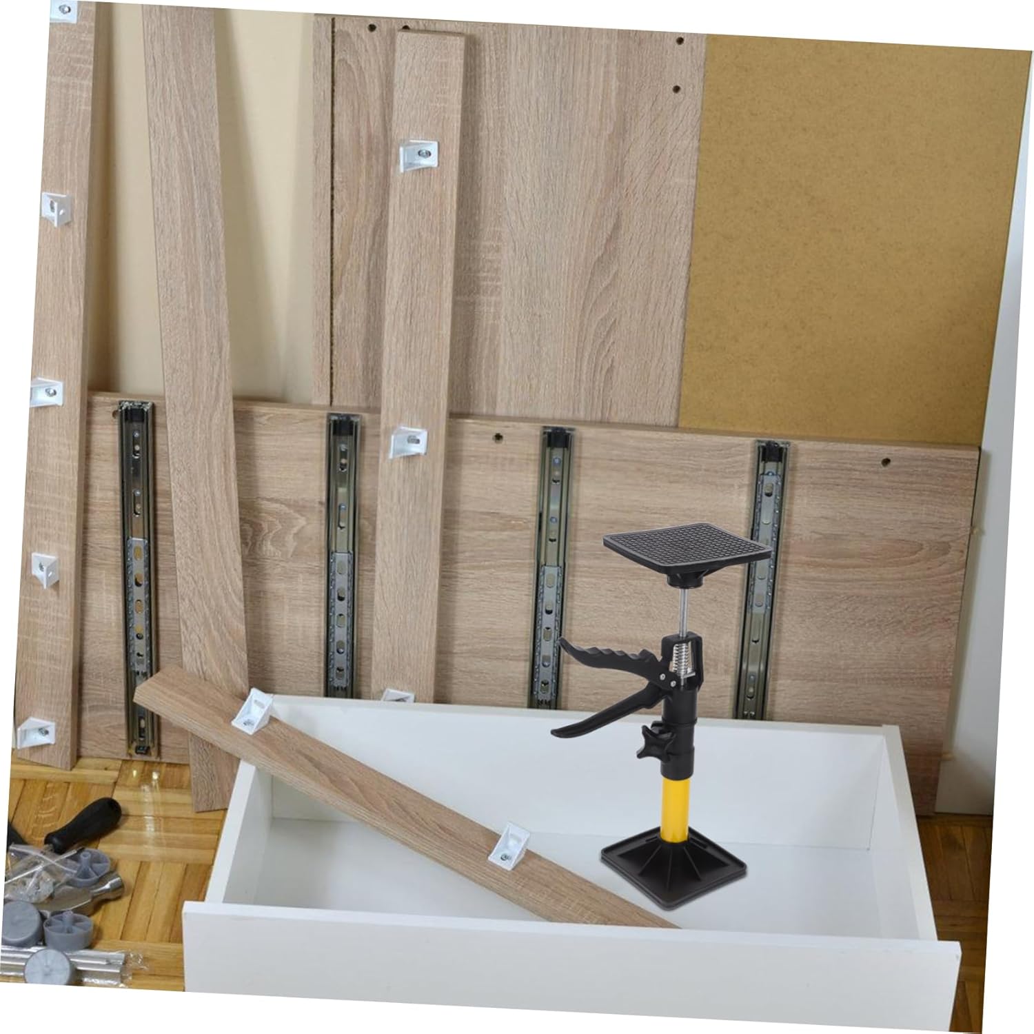 Zerodeko 2pcs Telescopic Support Poles Cabinet Lifting Rods Adjustable Mounting Kit Versatile for Bathroom Mirror Sink Cabinets Sturdy Construction