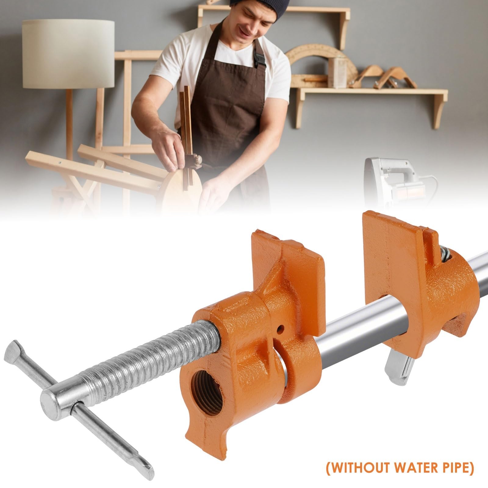 Soporte de montaje lateral para cajón Juego de 2 abrazaderas tubo 1/2 pulgada, compatibles con tubos negros, profesionales for madera, ideales for ensamblajes o cortes carpintería(6PCS)