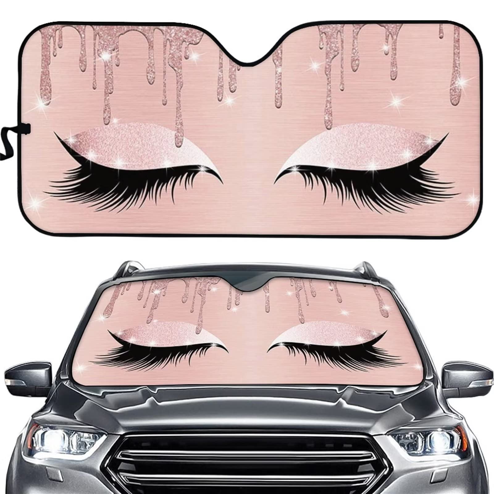 Parasole Auto Con Fiocco Rosa: Protezione Solare E Stile Per La Tua Auto! - 2